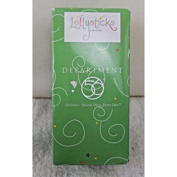 Lollipop sticks Christmas tree ornament department 56 red shoe polka dots - Picture 6 of 7